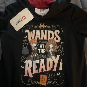 PatPat Kids Hoodie - Black with Harry Potter Design
